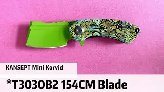 Kansept Mini Korvid: Flipper, G10 Undead Print-Green Handle, 1.45
