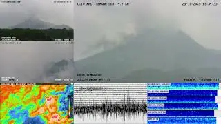 Awan Panas Guguran Gunung Merapi, Hulu Kali Krasak 1500m (28/10/2025 13:32 WIB)