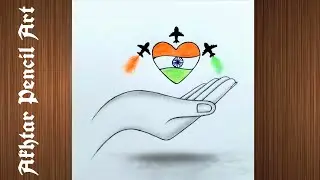 15 August Drawing Easy Step by Step, Independence Day Drawing Tutorial, Easy Flag Drawing 