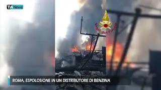 Roma, esplosione in un distributore di benzina