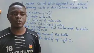 Science P1 2023 B1 - Density,Mass And Volume || Harrison j Zulu Tutor