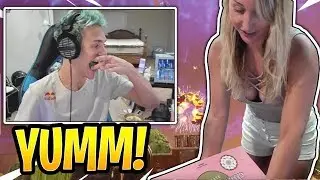Ninja Plays with His WIFE the Donut Challenge! *GONE WRONG* - Fortnite Best and Funny Moments