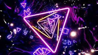 🔷 4K Screensaver – Futuristic Neon Flow – DJ Visual Loop (No Sound)