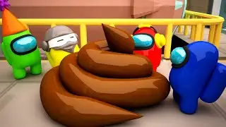 AMONG US POOP! / 014 / IMPOSTOR POOPED EVERYWHERE! / THE FUNNIEST ANIMATIONS! / #game #memes #funny