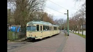 Mitfahrt im VGF D&uuml;wag O Wagen 111 durch Frankfurt am Main bei einer Sonderfahrt zum 50. Geburtstag