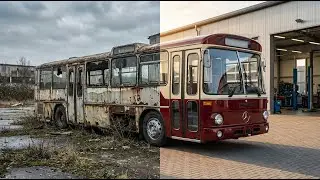 ASMR Bus Restoration! Full Restoration Mercedes Benz O305 from Abandoned State to Looking New
