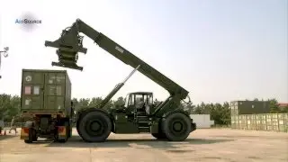US Military's Kalmar RT240 Rough Terrain Container Handler in Action