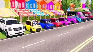 ALL COLORS TRANSPORTING, TRUCK, EXCAVATOR, CONCRETE MIXER TRANSPORT TO GARAGE - FS22