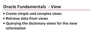 Oracle - Creating View | Oracle View