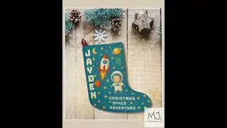 Unique Personalized Space Christmas Stocking for Young Astronauts - Custom Name Outer Space Holid...