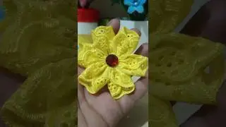 cotton lace flower hack/flower making #craft #lace