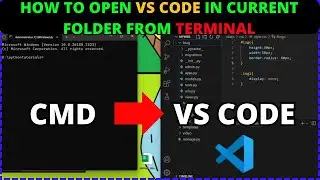 How to Open VS Code in Current Folder using Command Prompt| 3 different ways to open vs code 