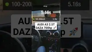 AUDI A3 SWAP 2.5T DAZA 700hp РАЗГОН 🚀🔥🧨💥 #автоврн #audia3 #audirs3 #rs3 #rs3sportback #vag #audis3