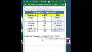 vlookup with max and choose  to find out highest value