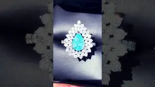 AGL Certified Brazilian Paraiba Tourmaline Diamond Ring for Sale! Contact +1 714-747-7437