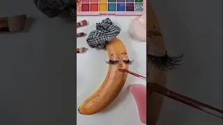 ASMR Banana Makeup🍌 #shorts #asmrsleep
