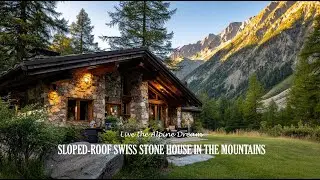 Live the Alpine Dream: Tour This Sloped-Roof Swiss Stone House in the Mountains