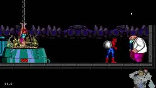 spider-man vs kingpin de mega drive - bug do homem aranha olhando pro rei do crime