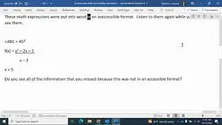 Math Accessibility Simulation