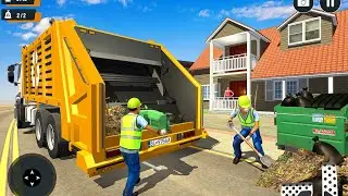 Garbage Trash Truck Realistic Simulator 3D City Road Garbage Dumper Truck Driver Android GamePlay #6