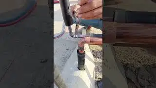AC Copper Pipe || Copper Pipe Gas Welding#shorts
