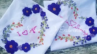 Hand Embroidery: Heart shape design |3rd design | Satin flower|
