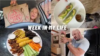 HUGE Grocery Restock, Healthy Lunch Recipes, Tips on Eating Out, Shooting a Brand deal w Matt lol