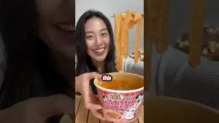 🔥Crazily Chewy Glass Buldak Ramen Mukbang😋That's So Sick!!✨