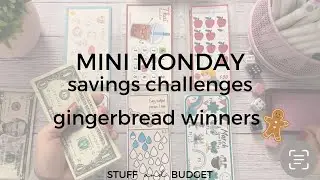 Mini Monday Savings Challenges  | FIRST Mini Monday of MARCH | Gingerbread Winners! 🥰