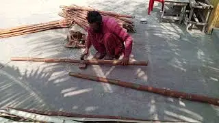 How to cut bamboo 🎍 into two pieces #bamboo #bamboowork #lifeisbutadream #youtube 