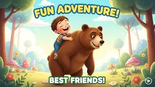 Baby & Bear Friendship Story | Soft Bedtime Video for Kids