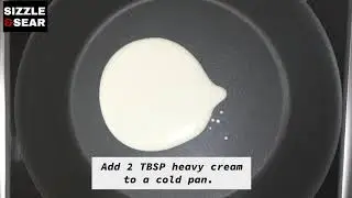 Caramelized eggs cooked in heavy cream