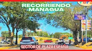 Recorrimos el sector de plaza España y Bolonia, en la Ciudad Capital Managua, Nicaragua.