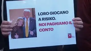 Roma'da İtalya'nın 2026 b&uuml;t&ccedil;e planlarına karşı ulusal greve y&uuml;zlerce kişi katıldı