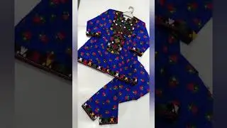 Grey Yellow Contrast 9MM Sitara Embroidery Gala Bail Daman Work Cotton Stuff Shirt
