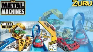 Metal Machines Motorized Construction Destruction Racing Set