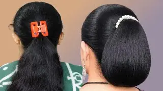 क्लचर Updo Hairstyle With Clear Finishing F Long Wave Hair _ Girls Hairstyle F Wedding #MonikaStyle 