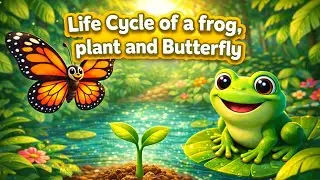 life cycle of a frog, plant and butterfly #kids Rhymes