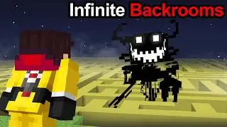 Trapped inside The INFINITE BACKROOMS in Minecraft..