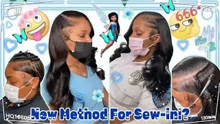 🤔New Method Quick Weave Tutorial: Leave Out w/Illusion Part Ft.#ELFINHAIR Real Human Hair Review