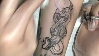 Dark Mark Harry Potter TATTOO TIME LAPSE BLACKWORK