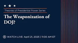 [LIVE] The Weaponization of DOJ?