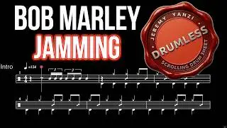 Bob Marley & The Wailers - Jamming - Drumless (with scrolling drum score)