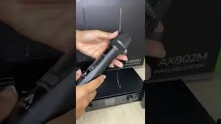 Microfone sem Fio Duplo Bast&atilde;o + Headset Armer AX802MH