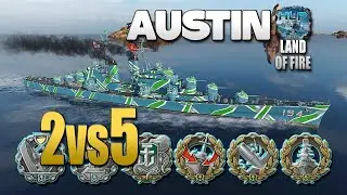 Cruiser Austin, 2vs5 - World of Warships