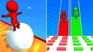 Snow Race Vs Bridge Race🔵❎🔵⚪️Android iOS 2025 Max Gameplay H4A
