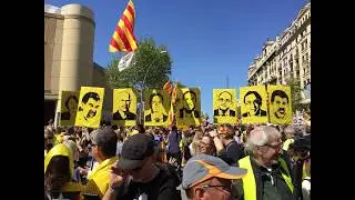 MANIFESTACIO PER LA DEMOCR&Agrave;CIA I LA LLIBERTAT 15 ABRIL 2018
