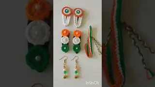 Tricolour Hair clip/Earring / Bracelet /Special for Independence Day 🇮🇳