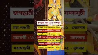 Jagadhatri Puja Time Table 2025 🌼 || #jagadhatripuja2025 #chandannagar