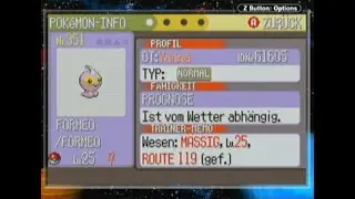 SUCCESS - Square shiny Castform hunt in Pok&eacute;mon Sapphire (RNG manipulation)